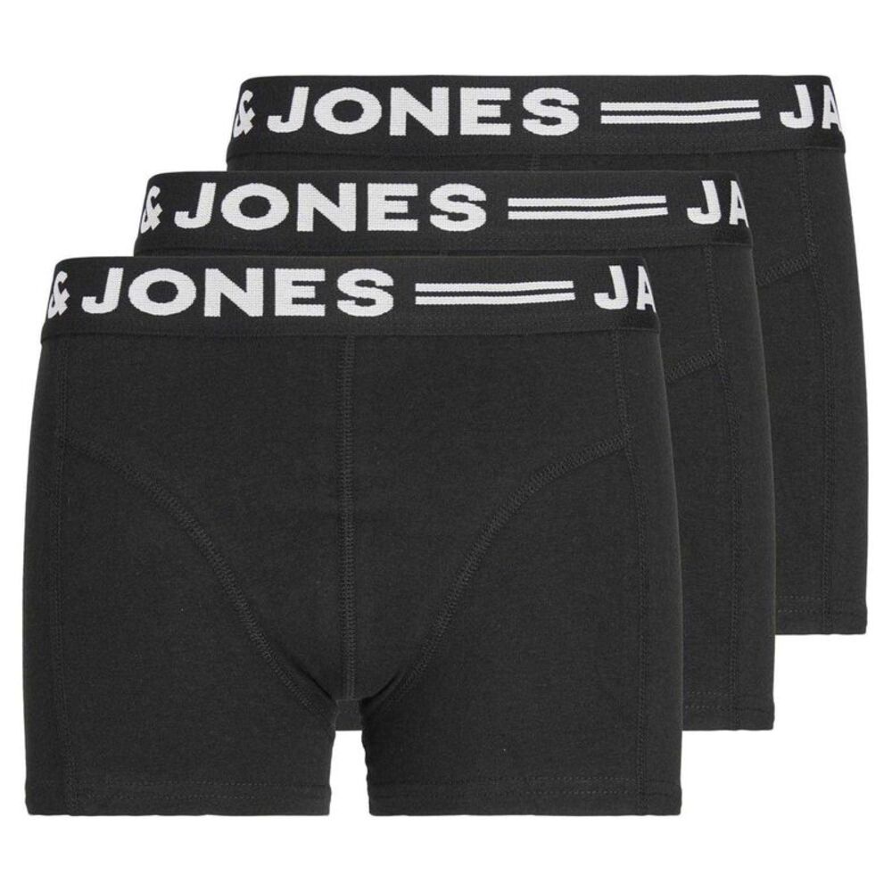 Jack And Jones Boys Sense Boxer Shorts (Pack of 3) / Black